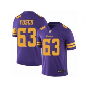 Men's Nike Minnesota Vikings #63 Brandon Fusco Limited Purple Rush NFL Jersey