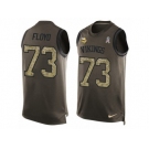 Men's Nike Minnesota Vikings #73 Sharrif Floyd Limited Green Salute to Service Tank Top NFL Jersey
