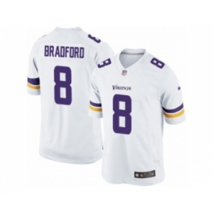 Men's Nike Minnesota Vikings #8 Sam Bradford Limited White NFL Jersey