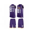 Men's Nike Minnesota Vikings #81 Moritz Boehringer Limited Purple Tank Top Suit NFL Jersey