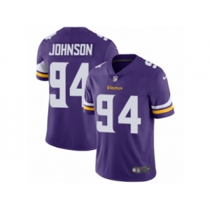 Men's Nike Minnesota Vikings #94 Jaleel Johnson Vapor Untouchable Limited Purple Team Color NFL Jersey