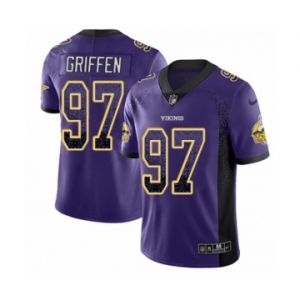 Men's Nike Minnesota Vikings #97 Everson Griffen Limited Purple Rush Drift Fashion NFL Jersey