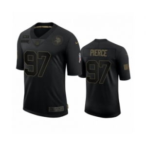 Minnesota Vikings #97 Michael Pierce Black 2020 Salute to Service Limited Jersey