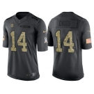 Nike Minnesota Vikings #14 Stefon Diggs Men's Stitched Black NFL Salute to Service Limited Jerseys