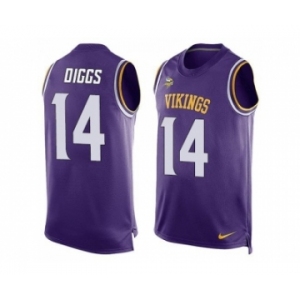 Nike Minnesota Vikings #14 Stefon Diggs Purple Team Color Men's Stitched NFL Limited Tank Top Jersey