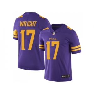 Nike Minnesota Vikings #17 Kendall Wright Purple Men Stitched NFL Limited Rush Jersey