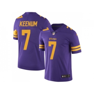 Nike Minnesota Vikings #7 Case Keenum Purple Men Stitched NFL Limited Rush Jersey