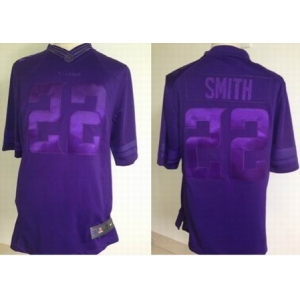 nike nfl jerseys minnesota vikings #22 smith purple[drenched limited]
