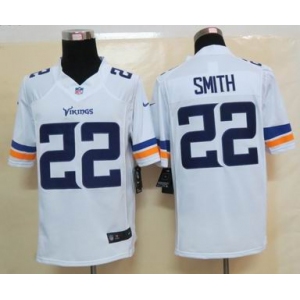 nike nfl jerseys minnesota vikings #22 smith white[new nike limited]