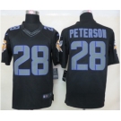 nike nfl jerseys minnesota vikings #28 peterson black[new nike impact limited]