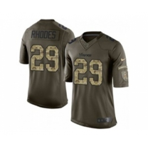 nike nfl jerseys minnesota vikings #29 rhodes army green[nike Limited Salute To Service]