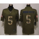 nike nfl jerseys minnesota vikings #5 bridgewater army green[nike Limited Salute To Service][bridgewater]