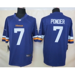 nike nfl jerseys minnesota vikings #7 christian ponder purple[new nike limited]