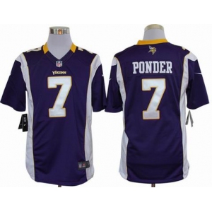 nike nfl jerseys minnesota vikings #7 christian ponder purple[nike limited]