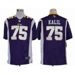 nike nfl jerseys minnesota vikings #75 kalil purple[nike limited]