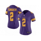 Women Nike Minnesota Vikings #2 Kai Forbath Limited Purple Rush Vapor Untouchable NFL Jersey