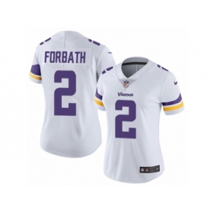 Women Nike Minnesota Vikings #2 Kai Forbath White Vapor Untouchable Limited Player NFL Jersey
