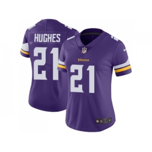 Women Nike Minnesota Vikings #21 Mike Hughes Purple Team Color Stitched NFL Vapor Untouchable Limited Jersey