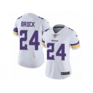 Women Nike Minnesota Vikings #24 Tramaine Brock White Vapor Untouchable Limited Player NFL Jersey