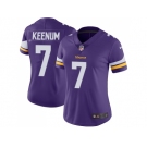 Women Nike Minnesota Vikings #7 Case Keenum Purple Team Color Stitched NFL Vapor Untouchable Limited Jersey