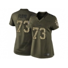 Women Nike Minnesota Vikings #73 Sharrif Floyd Green Stitched NFL Limited Salute to Service Jersey