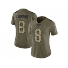 Women Nike Minnesota Vikings #8 Kirk Cousins Olive Camo Stitched NFL Limited 2017 Salute to Service Jersey