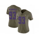 Women Nike Minnesota Vikings #93 John Randle Limited Olive 2017 Salute to Service NFL Jersey