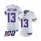 Women's Minnesota Vikings #13 Josh Doctson White Vapor Untouchable Limited Player 100th Season Football Jersey