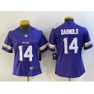 Women's Minnesota Vikings 14 Sam Darnold Purple Vapor Untouchable Limited Stitched Jersey