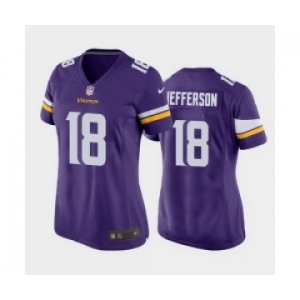 Women's Minnesota Vikings #18 Justin Jefferson Purple game jersey