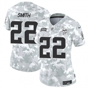 Women's Minnesota Vikings #22 Harrison Smith 2024 F.U.S.E Arctic Camo Salute To Service Limited Stitched Jersey