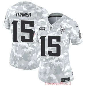 Women's Minnesota Vikings #33 Aaron Jones 2024 F.U.S.E Arctic Camo Salute To Service Limited Stitched Jersey