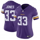 Women's Minnesota Vikings #33 Aaron Jones Purple Vapor Untouchable Limited Football Stitched Jersey