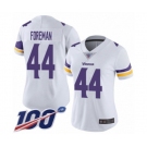 Women's Minnesota Vikings #44 Chuck Foreman White Vapor Untouchable Limited Player 100th Season Football Jersey