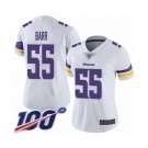 Women's Minnesota Vikings #55 Anthony Barr White Vapor Untouchable Limited Player 100th Season Football Jersey