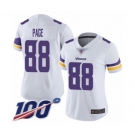 Women's Minnesota Vikings #88 Alan Page White Vapor Untouchable Limited Player 100th Season Football Jersey