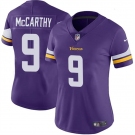 Women's Minnesota Vikings #9 J.J. McCarthy Purple 2024 Draft Vapor Football Stitched Jersey