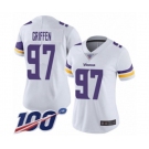 Women's Minnesota Vikings #97 Everson Griffen White Vapor Untouchable Limited Player 100th Season Football Jersey