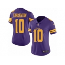 Women's Nike Minnesota Vikings #10 Fran Tarkenton Limited Purple Rush NFL Jersey