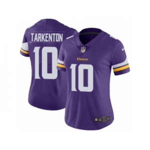 Women's Nike Minnesota Vikings #10 Fran Tarkenton Vapor Untouchable Limited Purple Team Color NFL Jersey