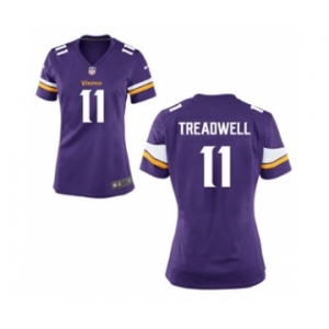 Women's Nike Minnesota Vikings #11 Laquon Treadwell Purple Team Color NFL Jersey