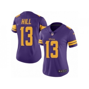 Women's Nike Minnesota Vikings #13 Shaun Hill Limited Purple Rush NFL Jersey