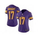 Women's Nike Minnesota Vikings #17 Jarius Wright Limited Purple Rush NFL Jersey