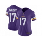 Women's Nike Minnesota Vikings #17 Jarius Wright Vapor Untouchable Limited Purple Team Color NFL Jersey