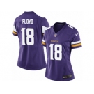 Women's Nike Minnesota Vikings #18 Michael Floyd Limited Purple Team Color NFL Jersey