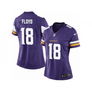 Women's Nike Minnesota Vikings #18 Michael Floyd Limited Purple Team Color NFL Jersey