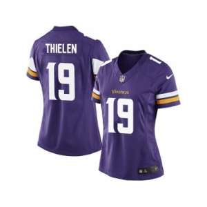 Women's Nike Minnesota Vikings #19 Adam Thielen Purple Stitched NFL Jersey