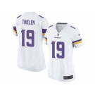 Women's Nike Minnesota Vikings #19 Adam Thielen White Stitched NFL Jersey