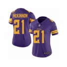 Women's Nike Minnesota Vikings #21 Jerick McKinnon Limited Purple Rush NFL Jersey