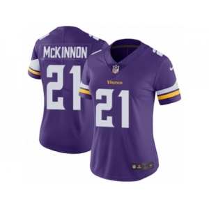 Women's Nike Minnesota Vikings #21 Jerick McKinnon Vapor Untouchable Limited Purple Team Color NFL Jersey
